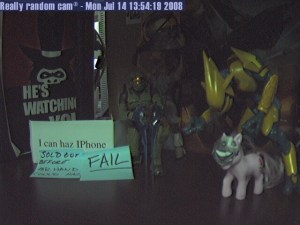 iPhone sold out before Mr Hand could haz - FAIL