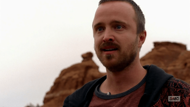 Breaking Bad S5E13 Jesse thinking he's finally free of Walt